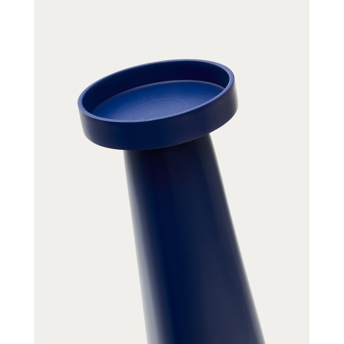 Yuba small blue aluminium candlestick – image 2