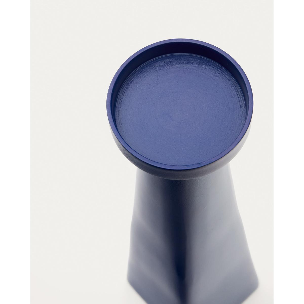 Yuba small blue aluminium candlestick – image 3