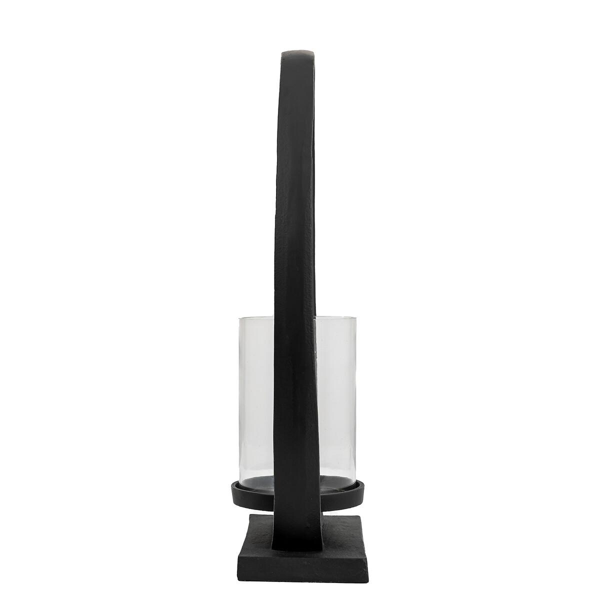 43cm Contemporary Black Metal Lantern – image 3