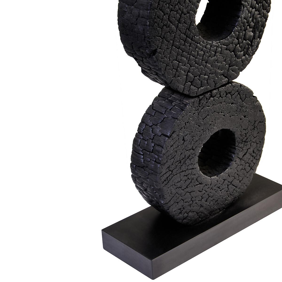 40cm Fidel Charred Black Mango Wood Log Candle Holder – image 6