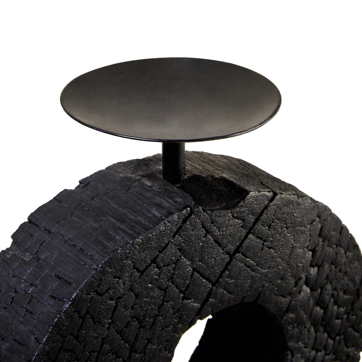 40cm Fidel Charred Black Mango Wood Log Candle Holder – image 7