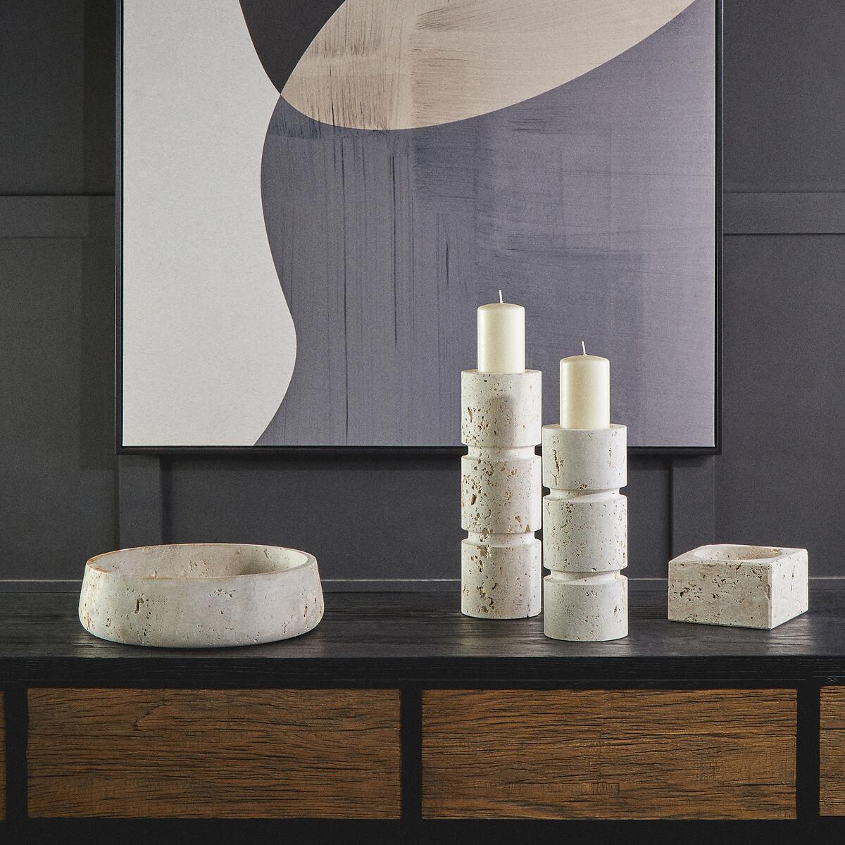 30cm Tibor Travertine Candle Holder – image 3