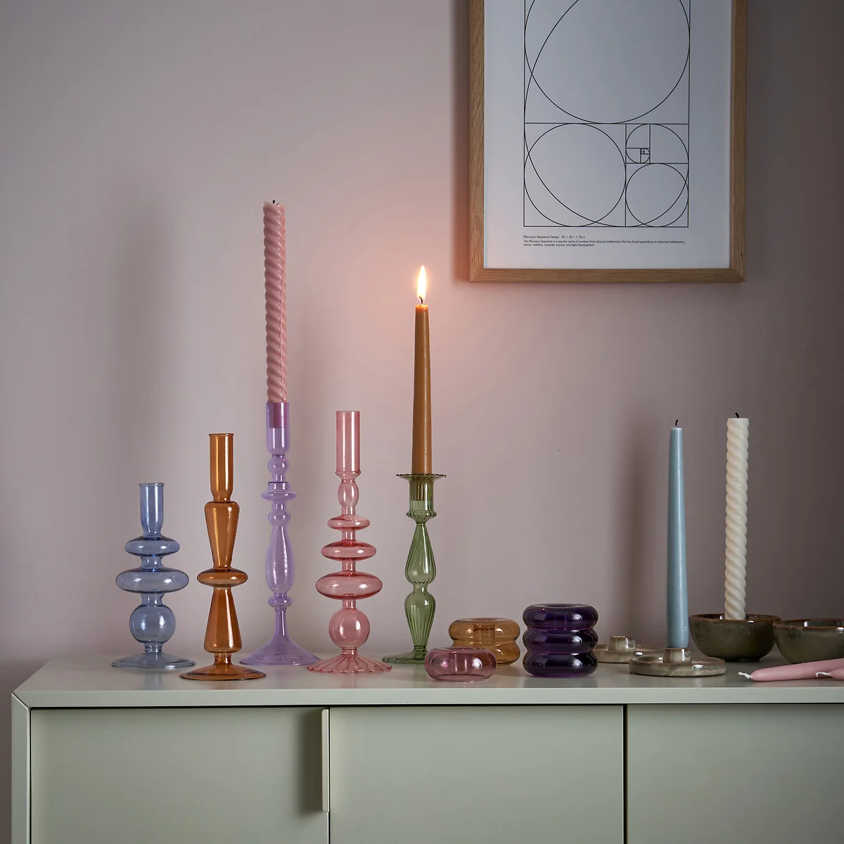 Chilava H20.3cm Glass Candlestick – image 3