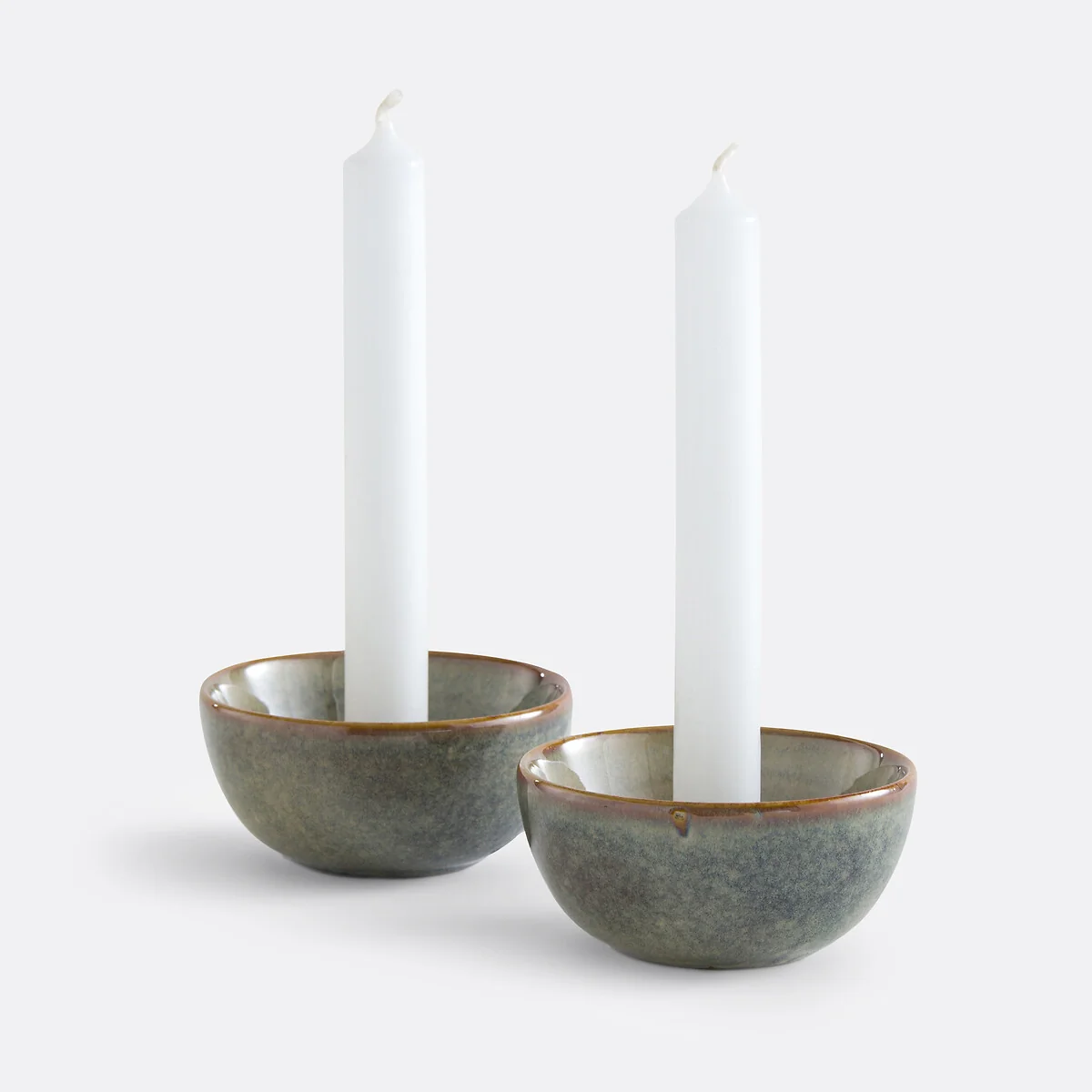 Set of 2 Nelina Ceramic Candle Holders – image 2
