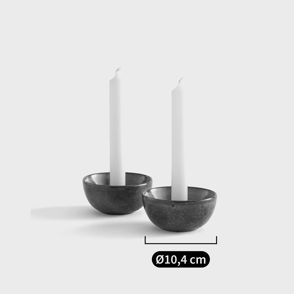 Set of 2 Nelina Ceramic Candle Holders – image 5