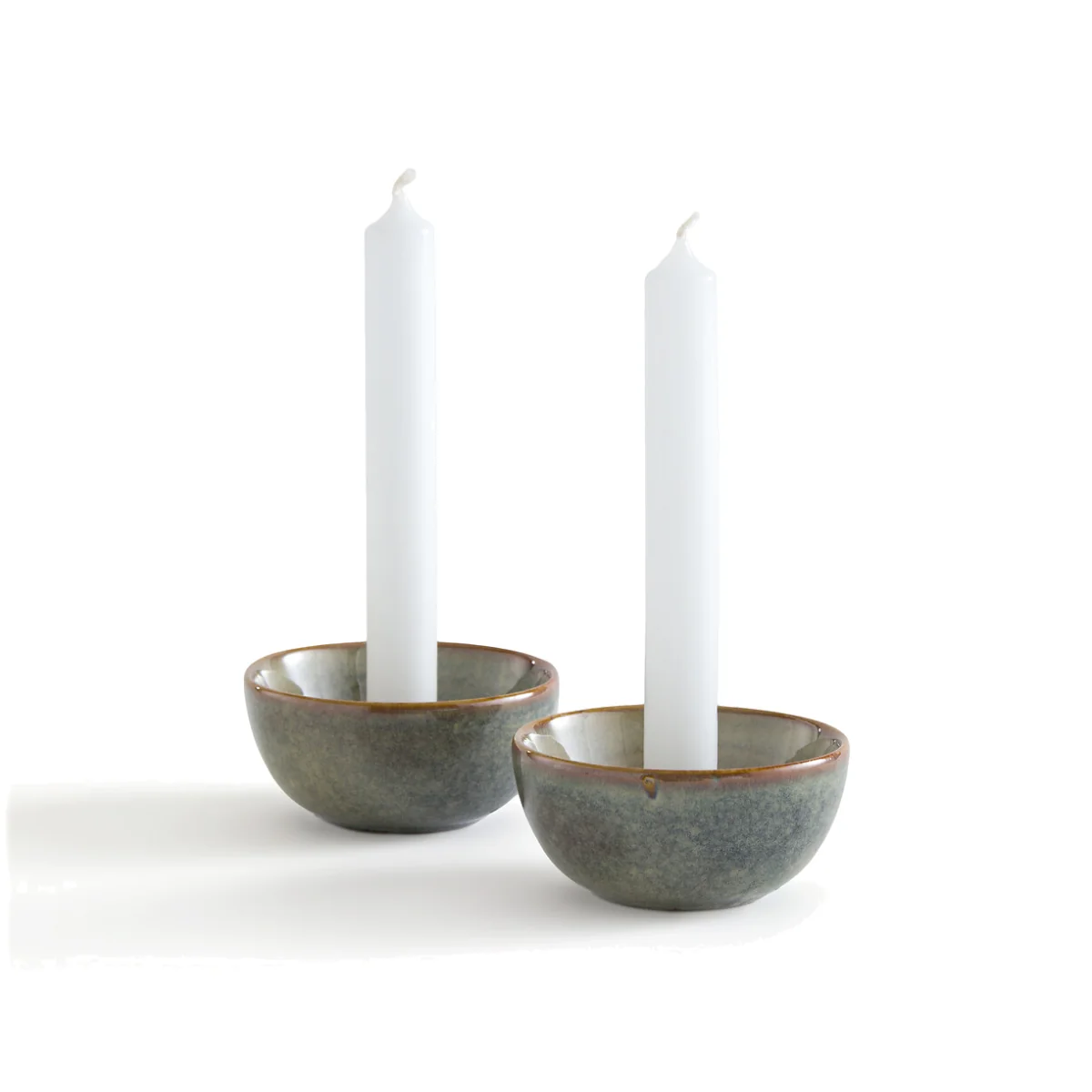 Set of 2 Nelina Ceramic Candle Holders – image 1