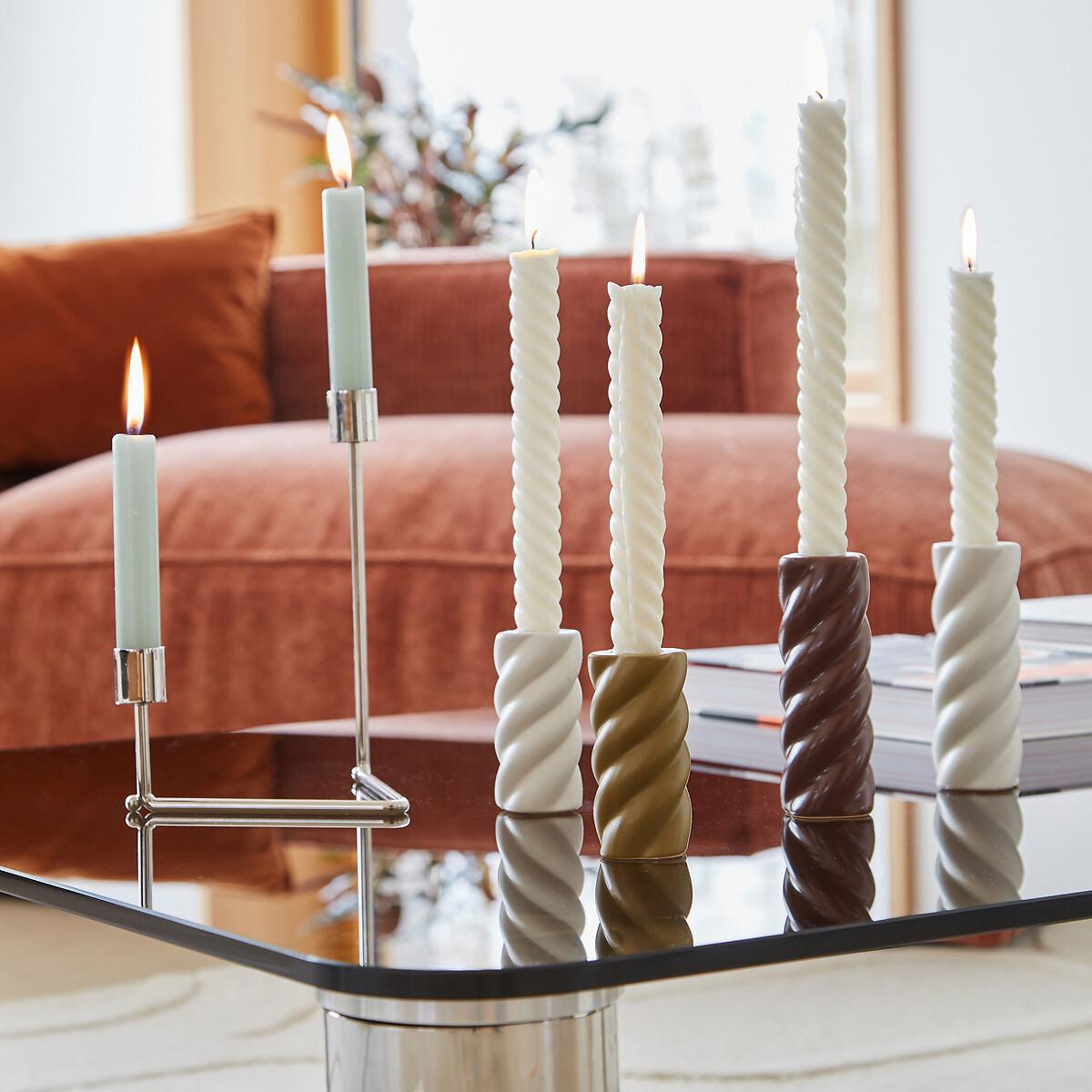 Alie Double Candle Holder in Chrome-Plated Steel – image 2