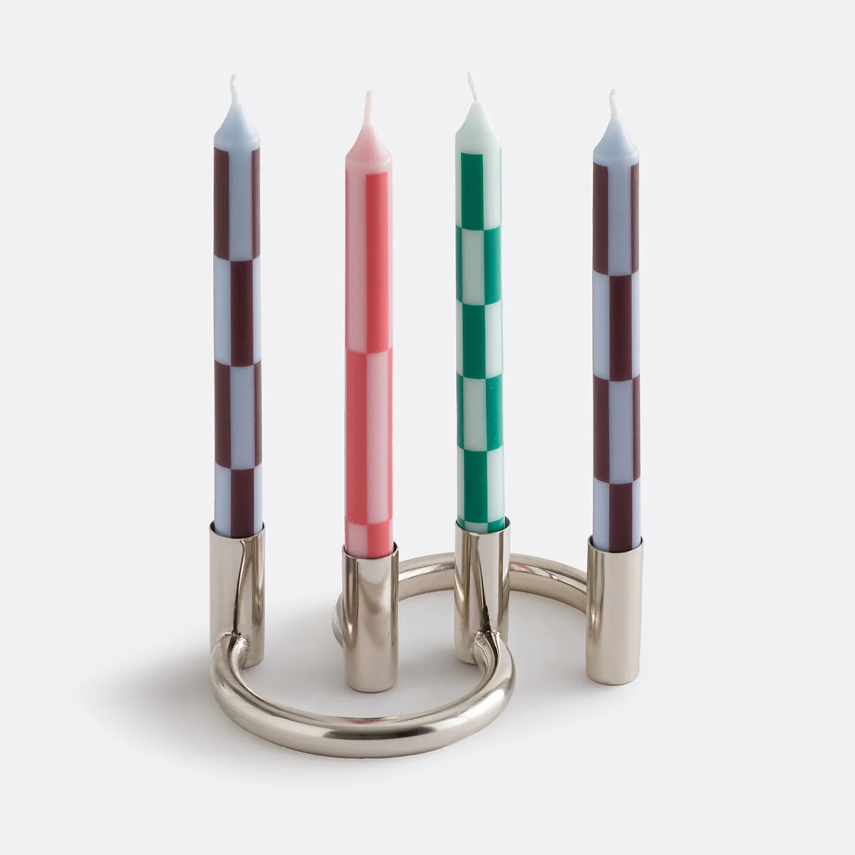 Set of 2 Ornéo Chrome-Plated Iron Candle Holders, Height 6.5cm – image 5