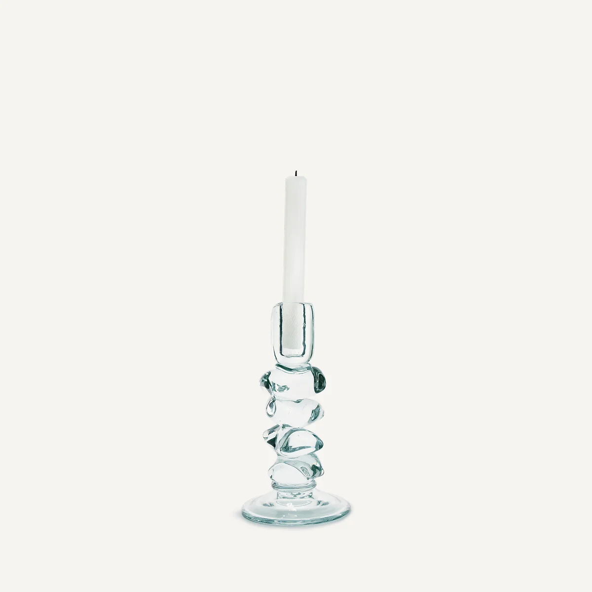 Qimera Transparent Glass Candlestick H23cm – image 3