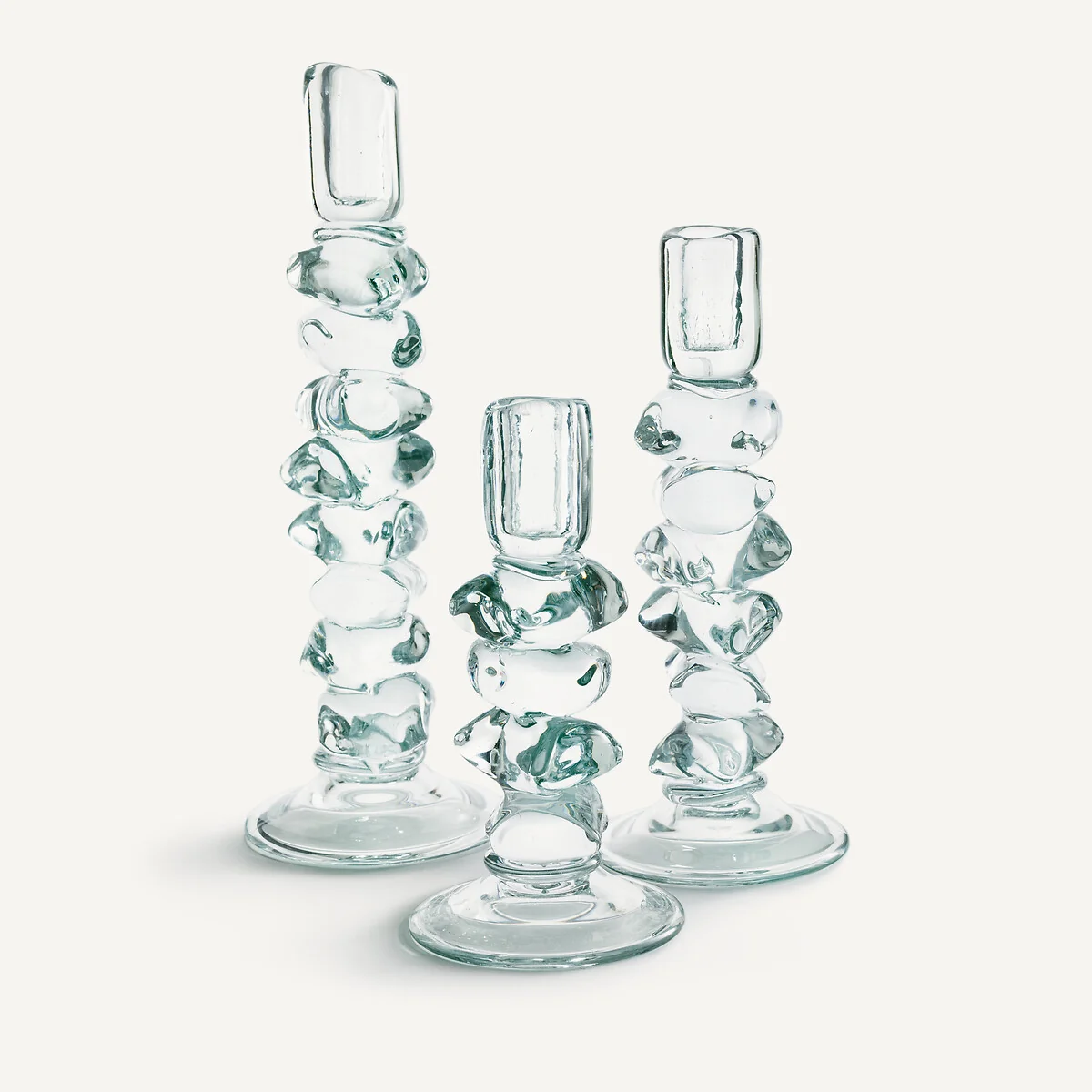 Qimera Transparent Glass Candlestick H23cm – image 6