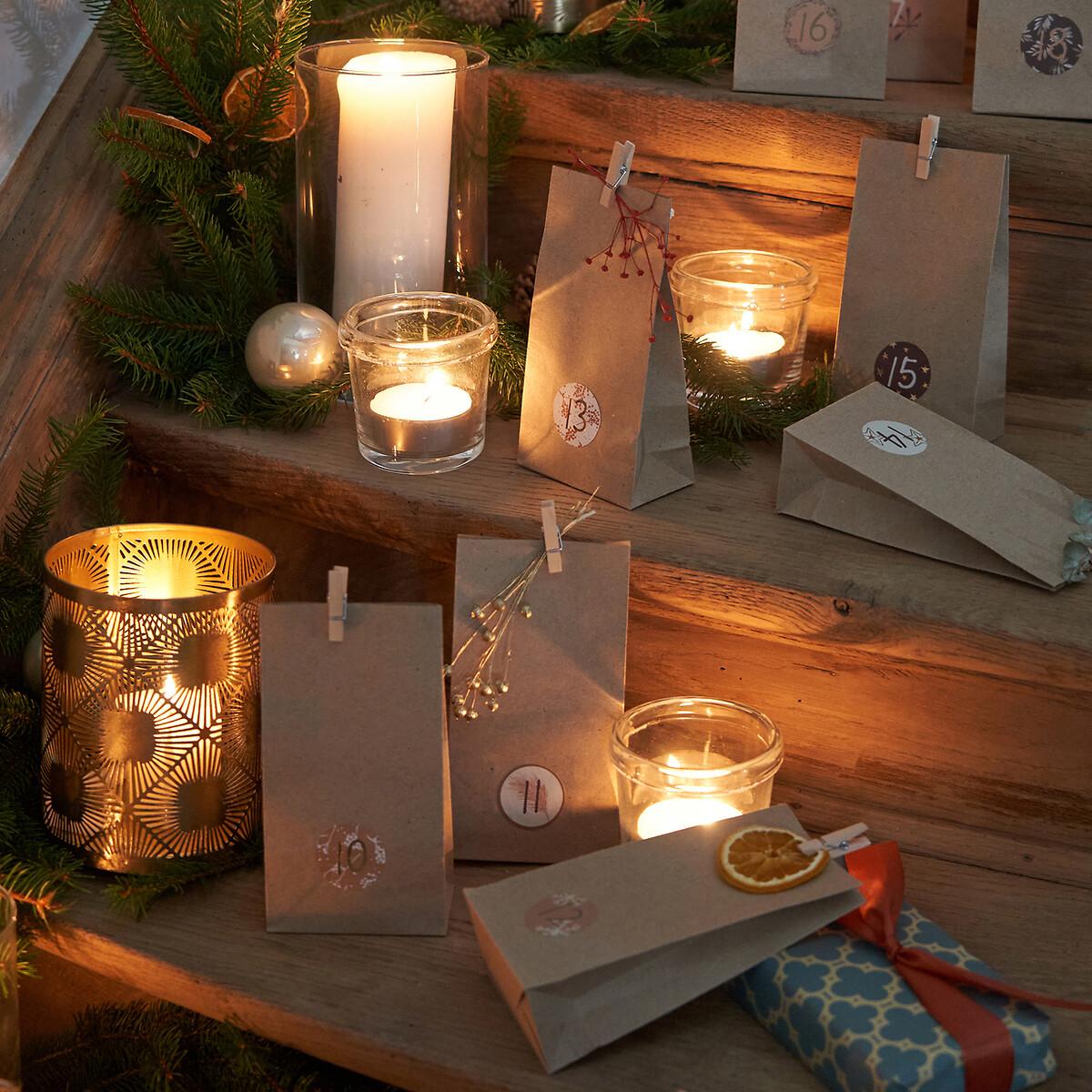Set of 2 Plinia Golden Perforated Metal Tealight Holders – image 7