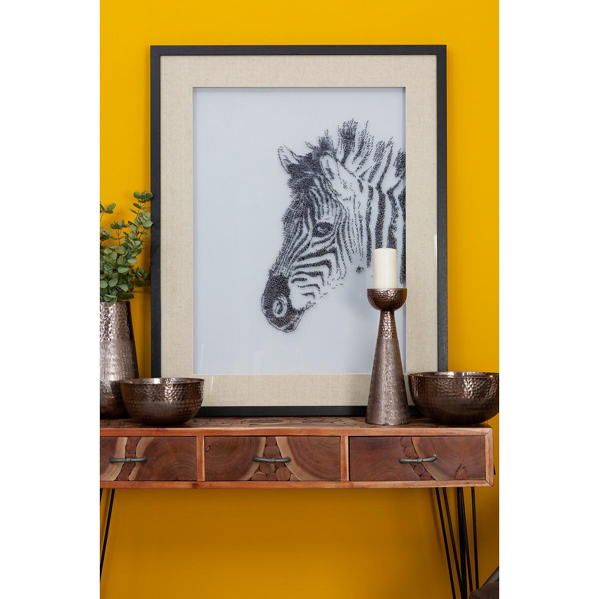 Gold Finish Hammered Pillar Candle Holder – image 4