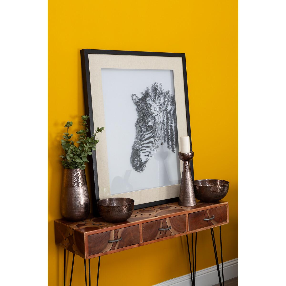 Gold Finish Hammered Pillar Candle Holder – image 5
