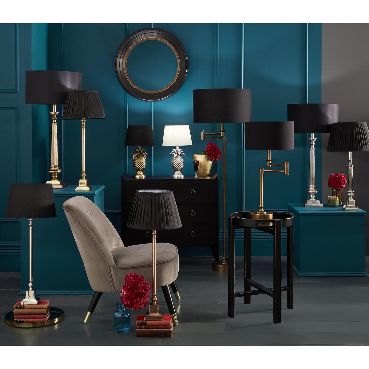Classic Nickel Candlestick with Square Foot Table Lamp Base – image 2