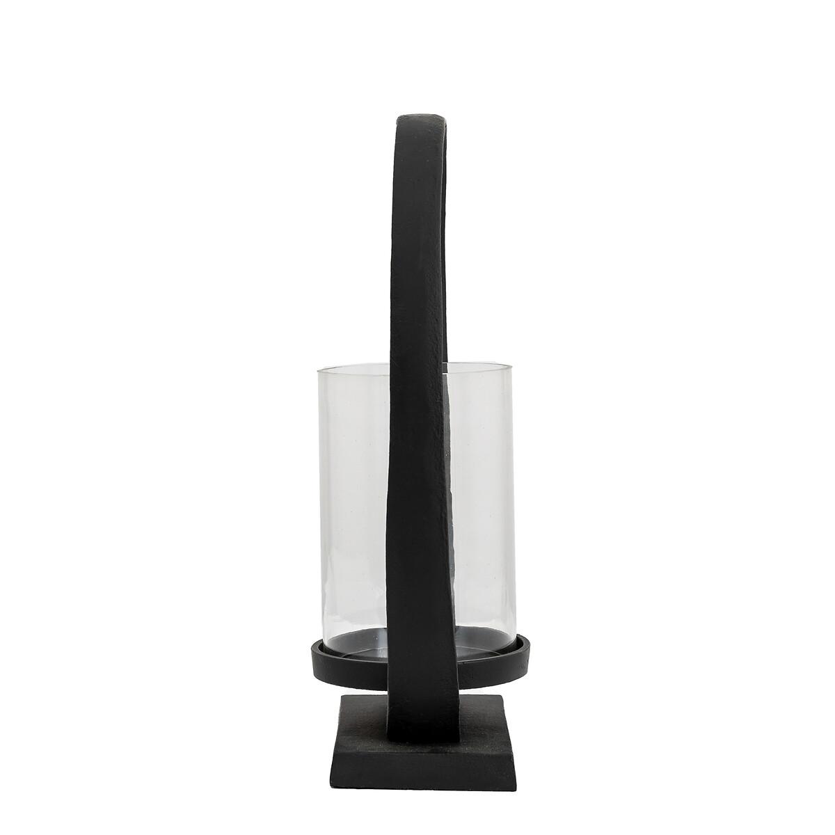 33cm Contemporary Black Metal Lantern – image 3