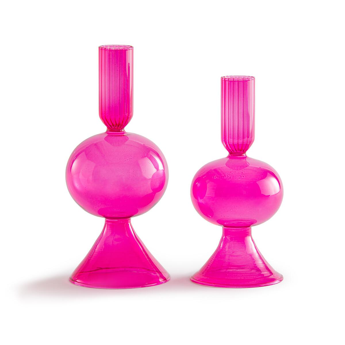 Pink October 14.5cm High Glass Candlestick – image 4