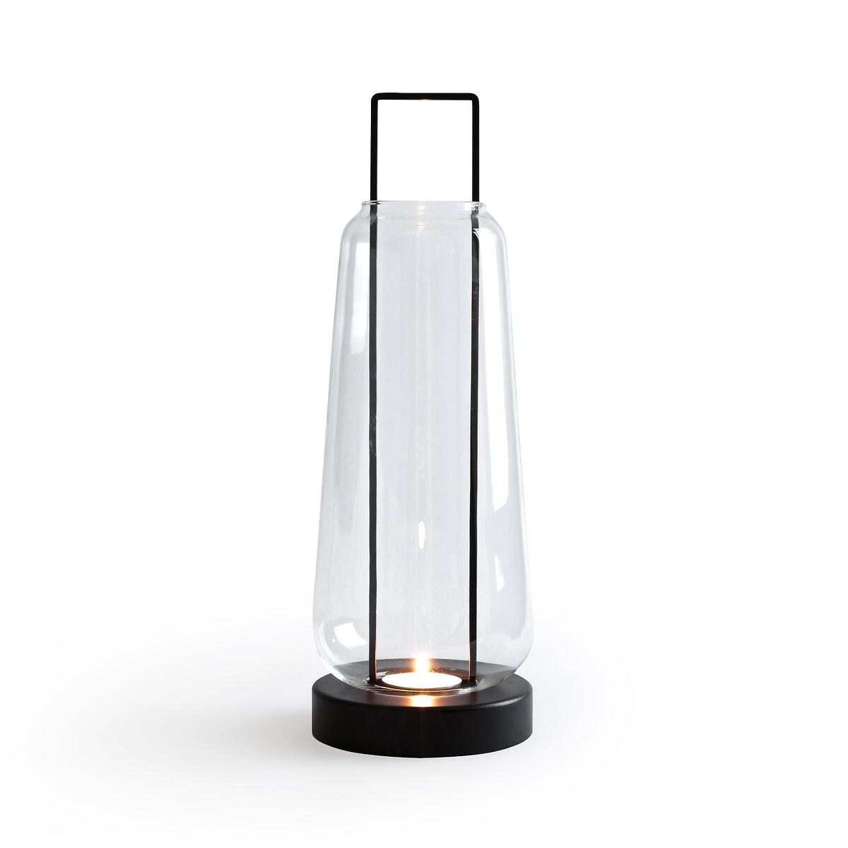 Yoroko H53cm Glass and Metal Lantern – image 3