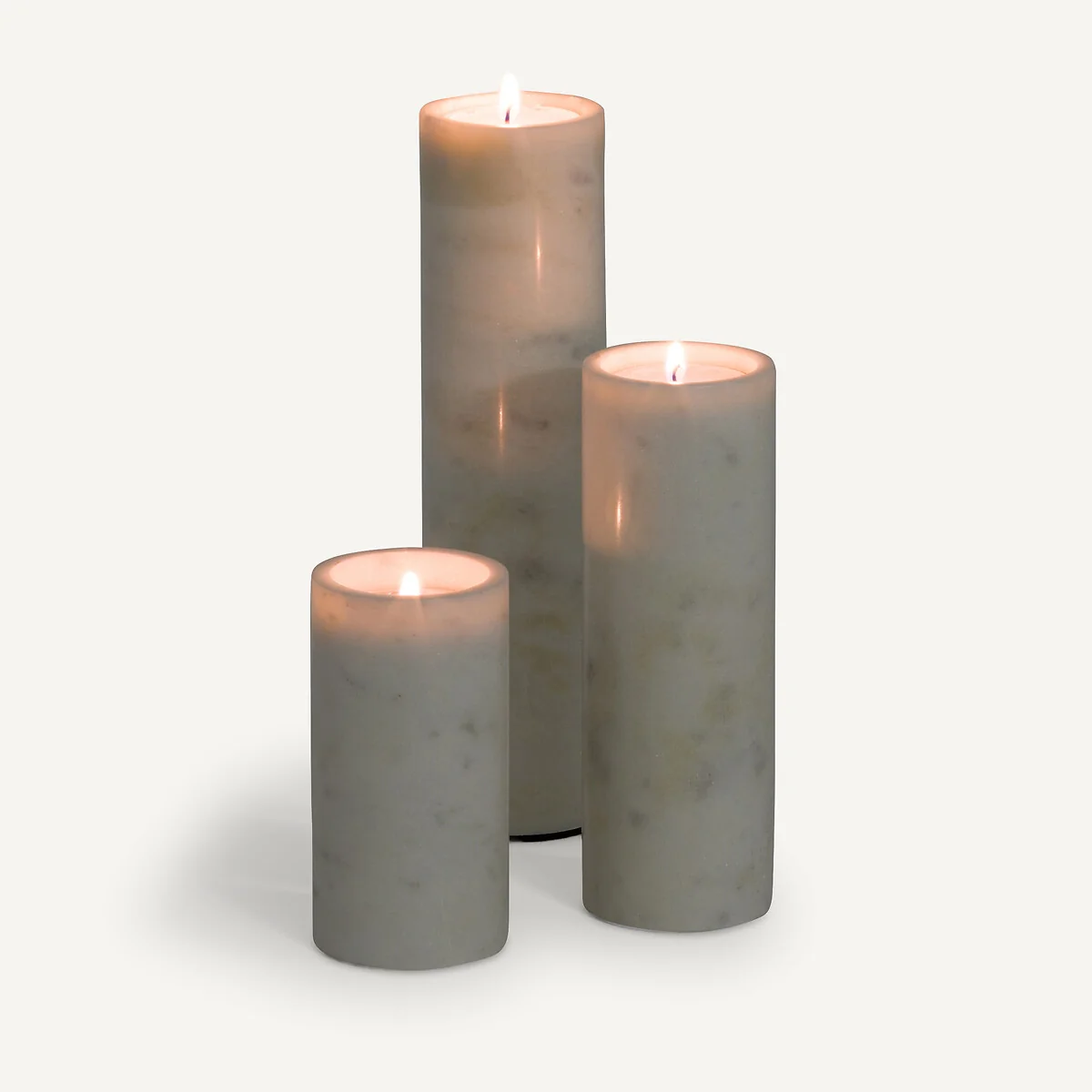 Set of 3 Scafi Marble Candle Holders – image 3