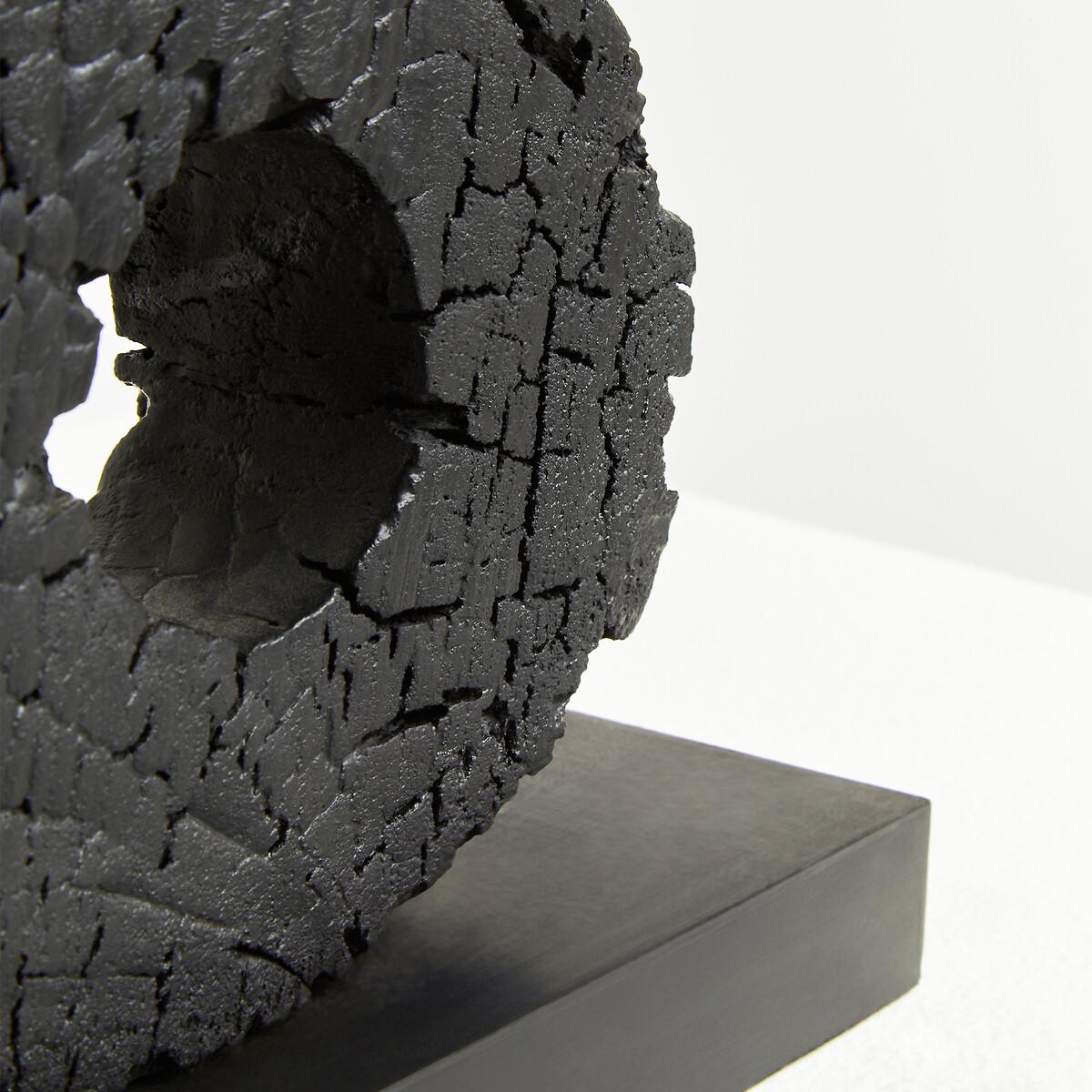 26cm Fidel Charred Black Mango Wood Log Candle Holder – image 6