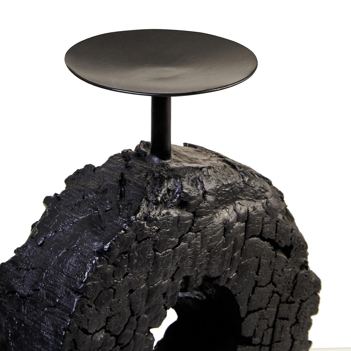 26cm Fidel Charred Black Mango Wood Log Candle Holder – image 10