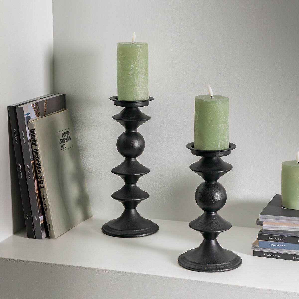 27cm Black Iron Pillar Candle Holder – image 4
