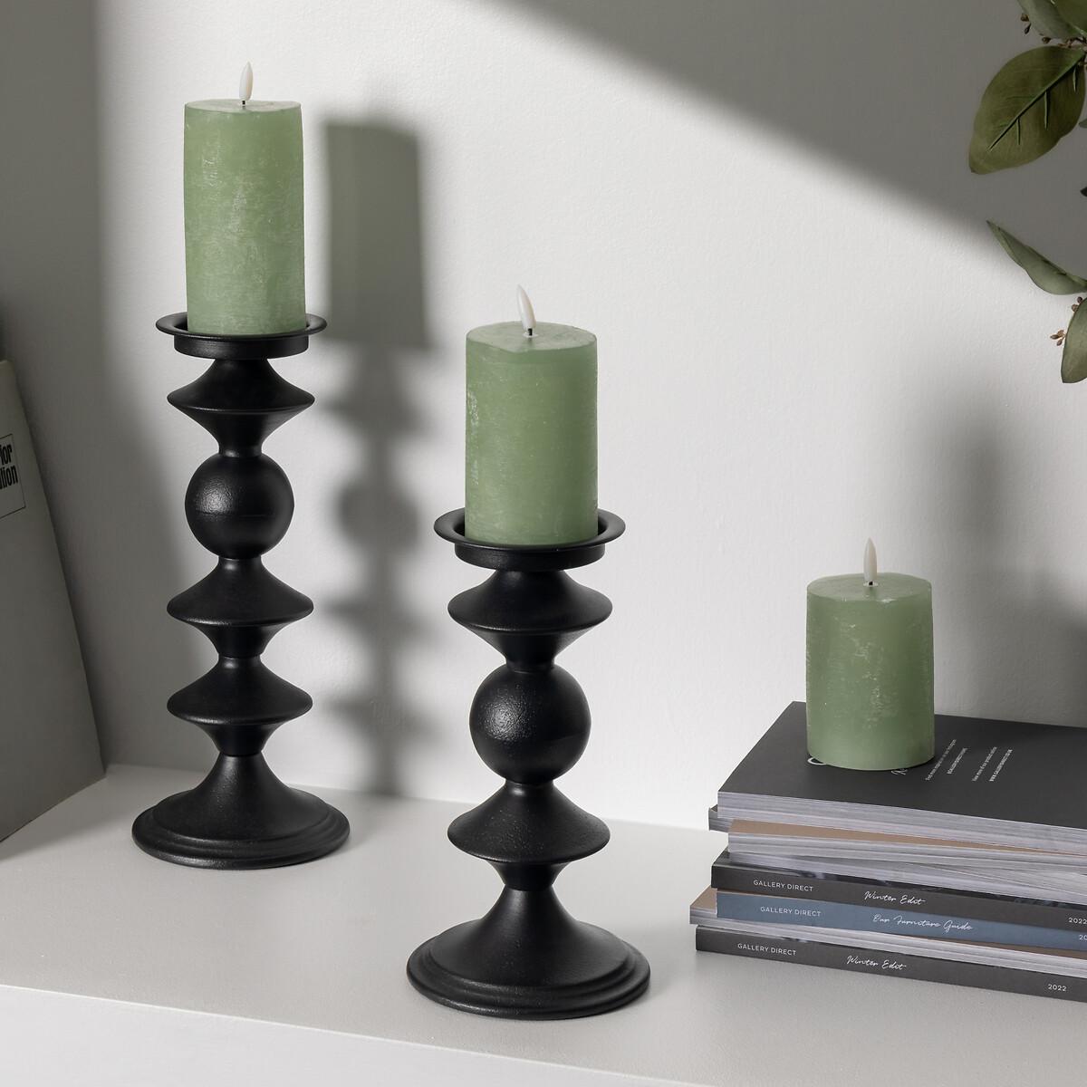 27cm Black Iron Pillar Candle Holder – image 5