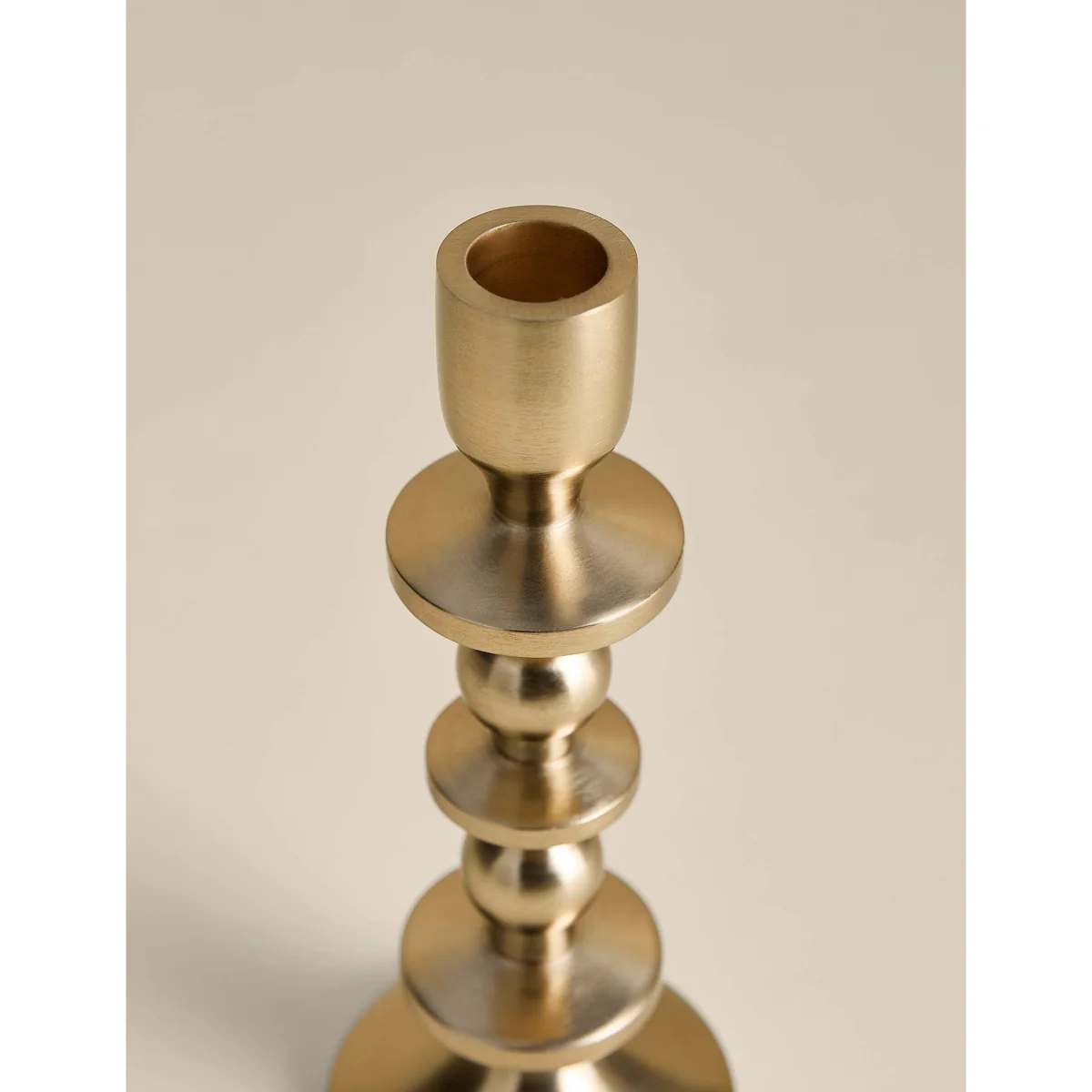 M&S Bobble Metal Dinner Candle Holder Antique Brass – image 2