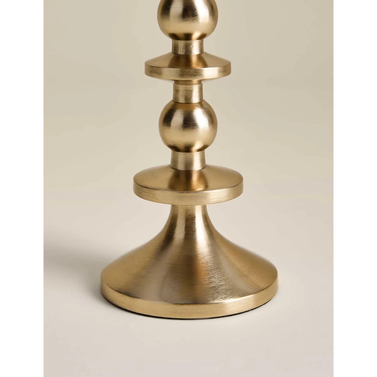 M&S Bobble Metal Dinner Candle Holder Antique Brass – image 3