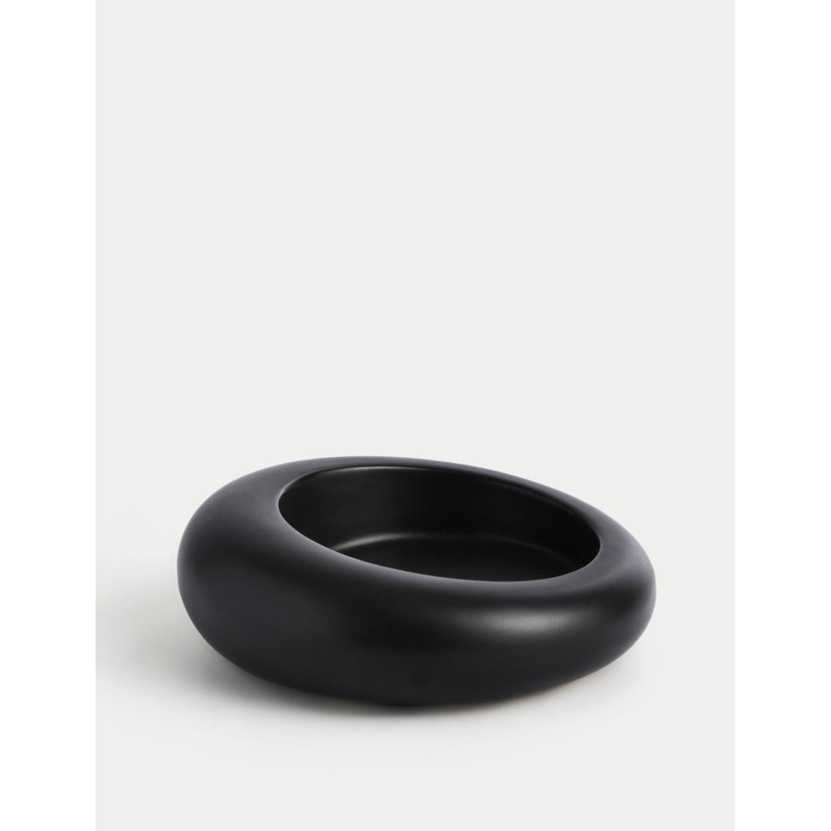 M&S X Kelly Hoppen Curved Pillar Candle Holder - Black, Black – image 2
