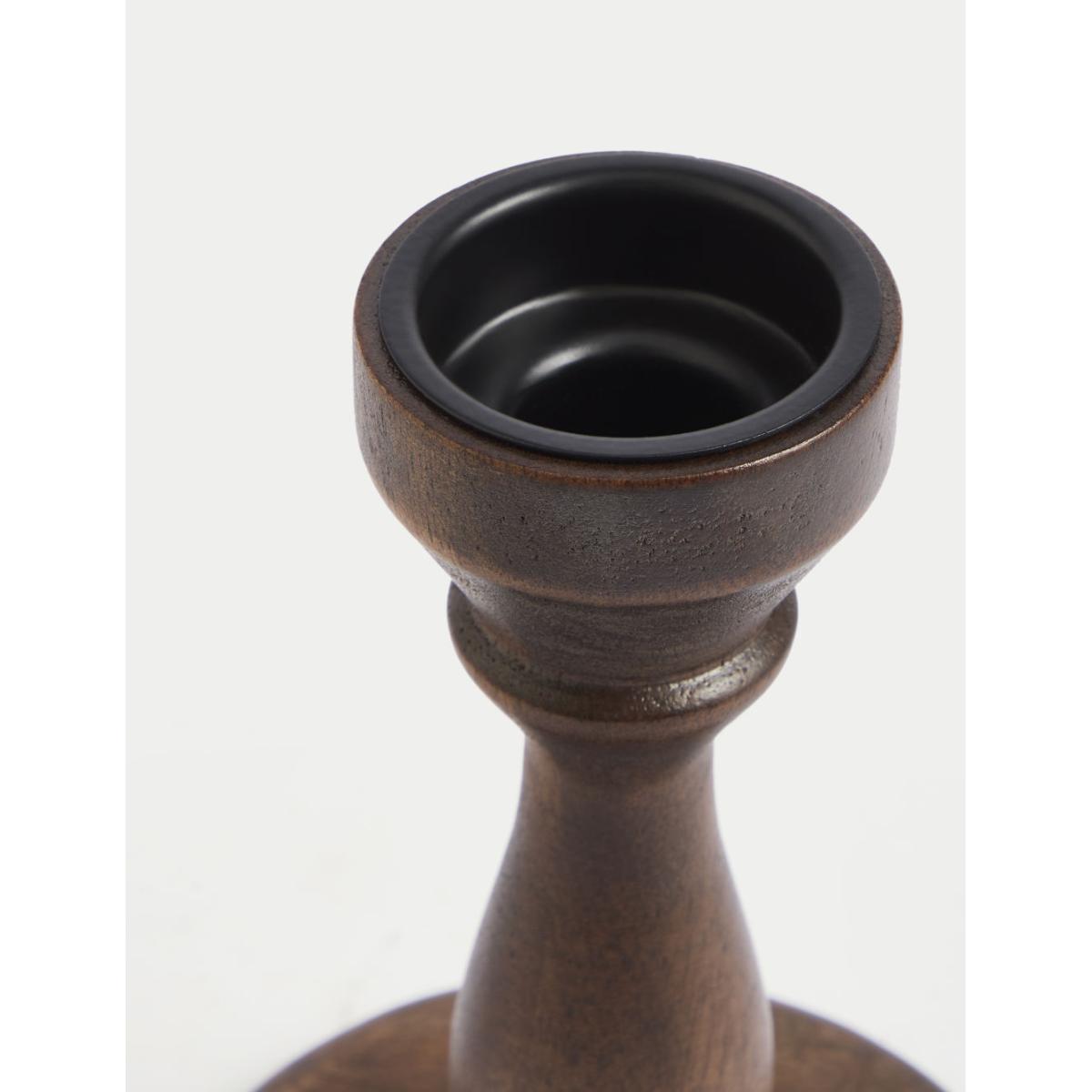 M&S Wooden Dinner Candle & Tealight Holder - Natural, Natural – image 3