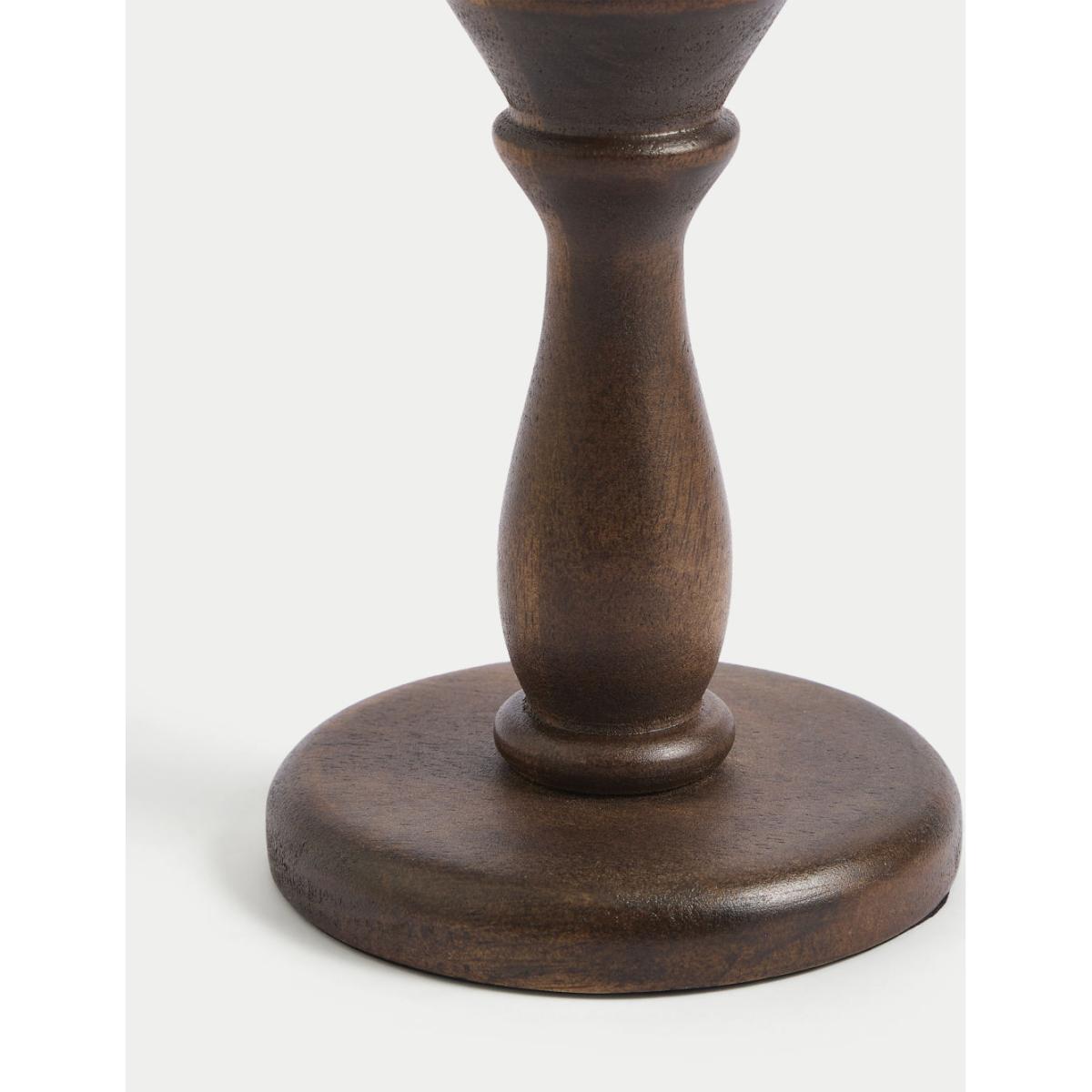 M&S Wooden Dinner Candle & Tealight Holder - Natural, Natural – image 4