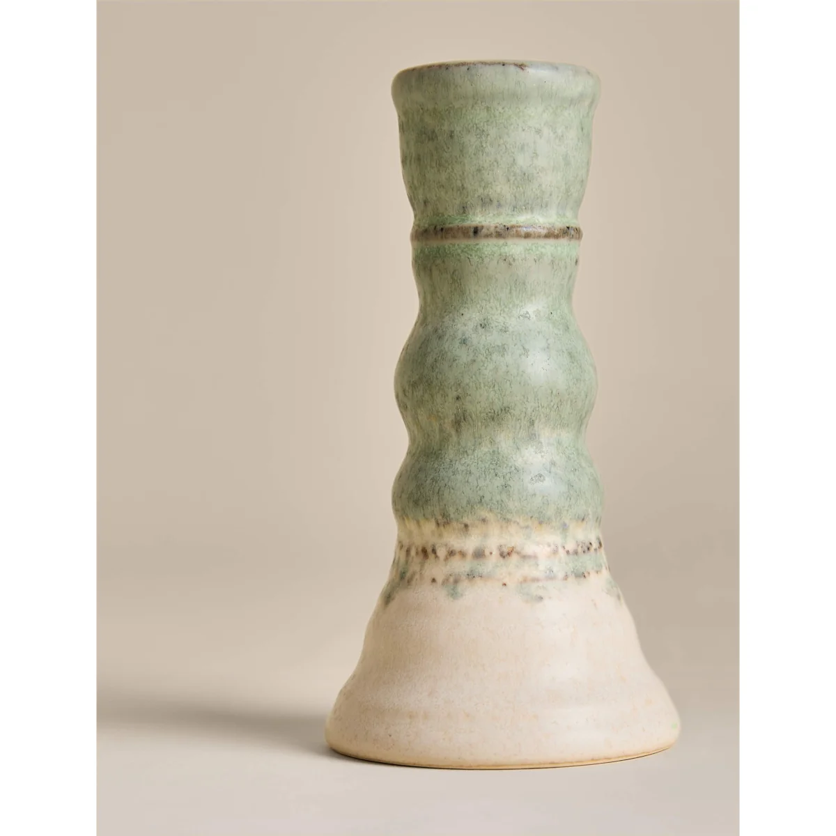 M&S Rounded Dinner Candle Holder Green – image 3