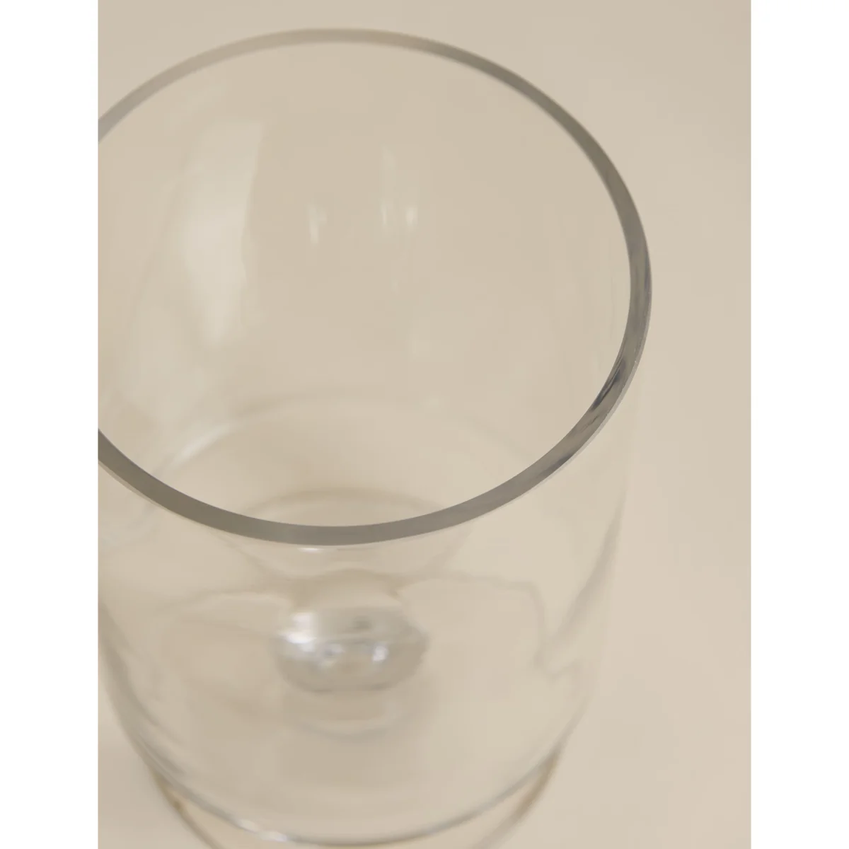 M&S Glass Footed Small Hurricane Candle Holder Clear – image 2
