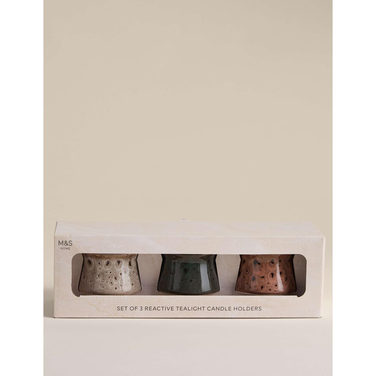 M&S Collection Set of 3 Spot Reactive Tealight Candle Holders - Multi, Multi – image 5