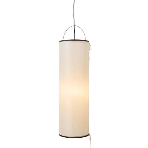 Silk Lantern Pendant textile beige / Natural silk - H 70 cm - Gubi – image 2