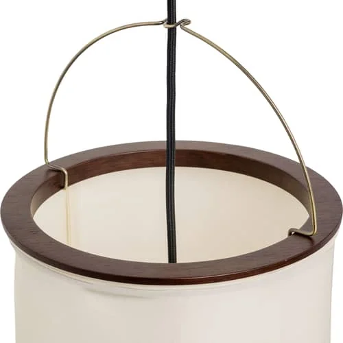 Silk Lantern Pendant textile beige / Natural silk - H 70 cm - Gubi – image 6