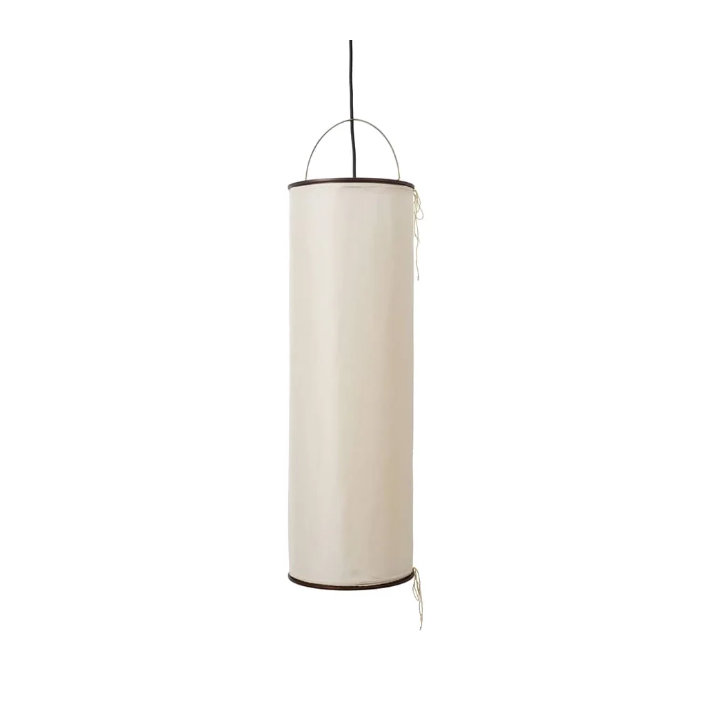 Silk Lantern Pendant textile beige / Natural silk - H 70 cm - Gubi – image 1