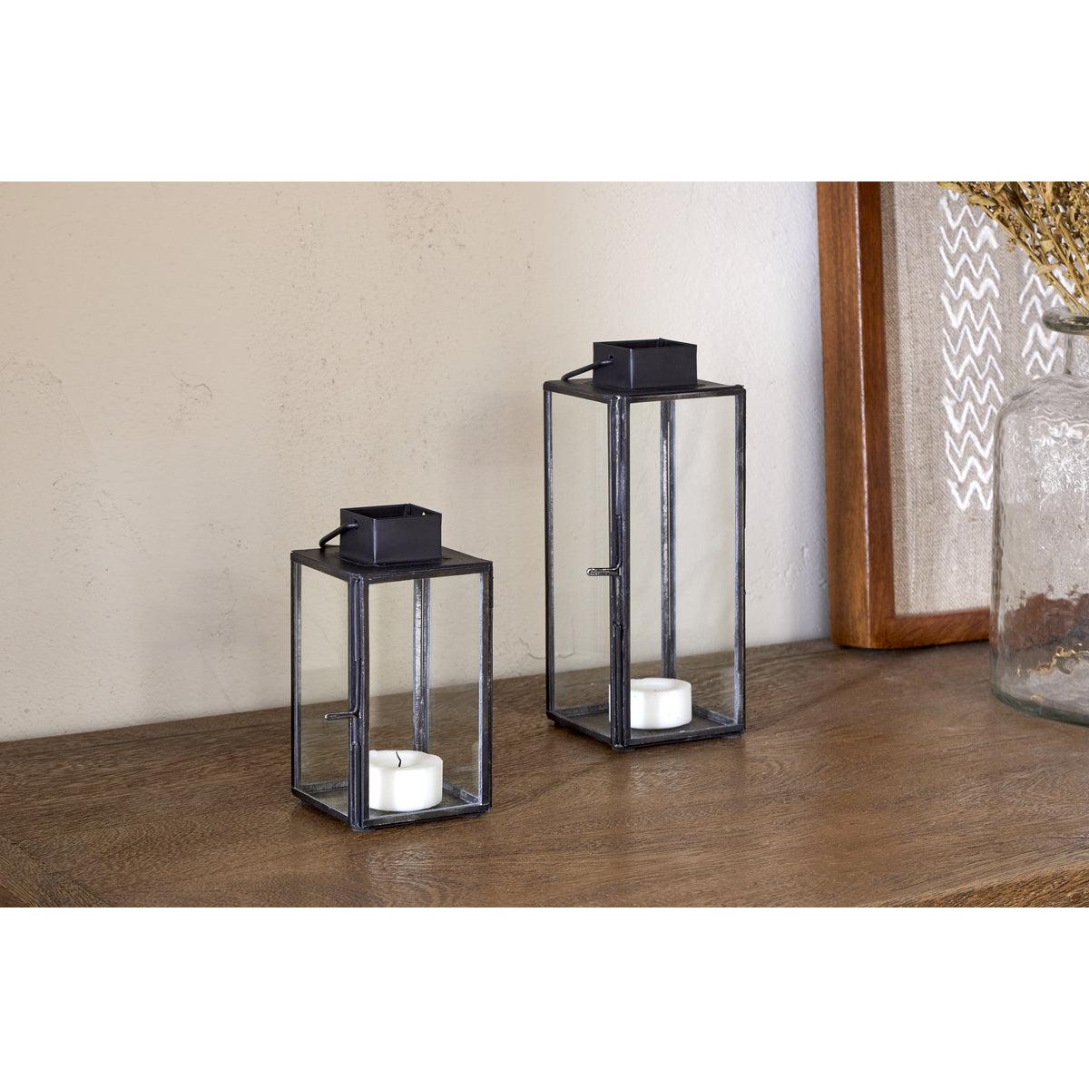 nkuku Sia Mini Table Lantern | Candles Holders & Lanterns | Black | Large – image 2