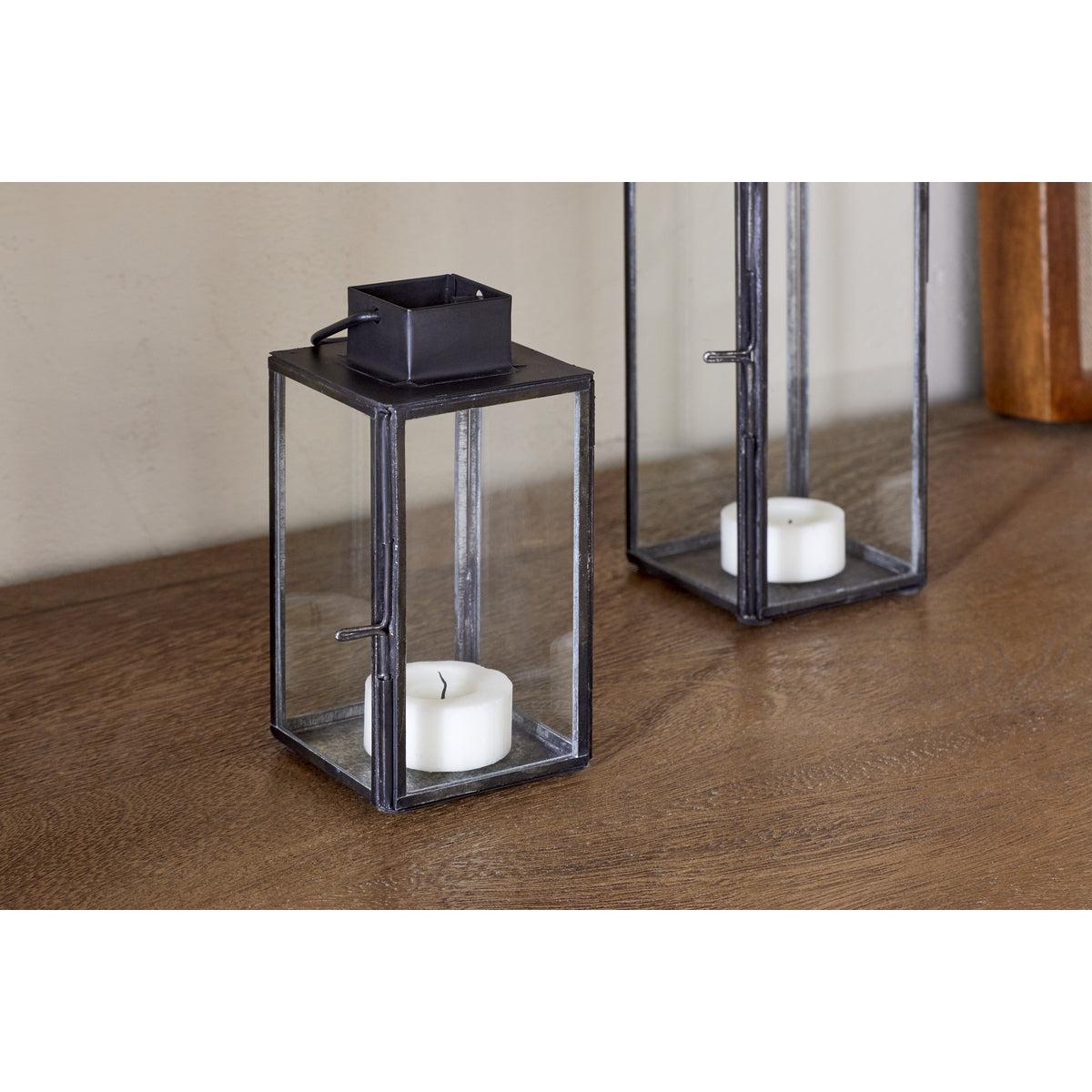 nkuku Sia Mini Table Lantern | Candles Holders & Lanterns | Black | Large – image 5