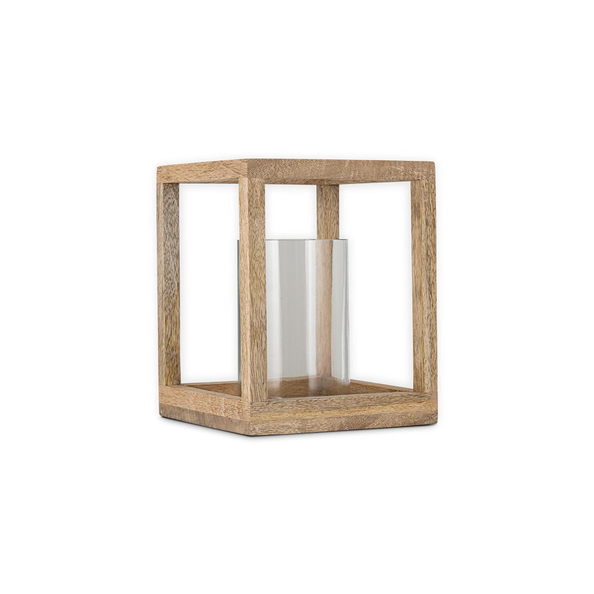 nkuku Sanora Mango Wood Lantern | Candles Holders & Lanterns | Natural | Large – image 5