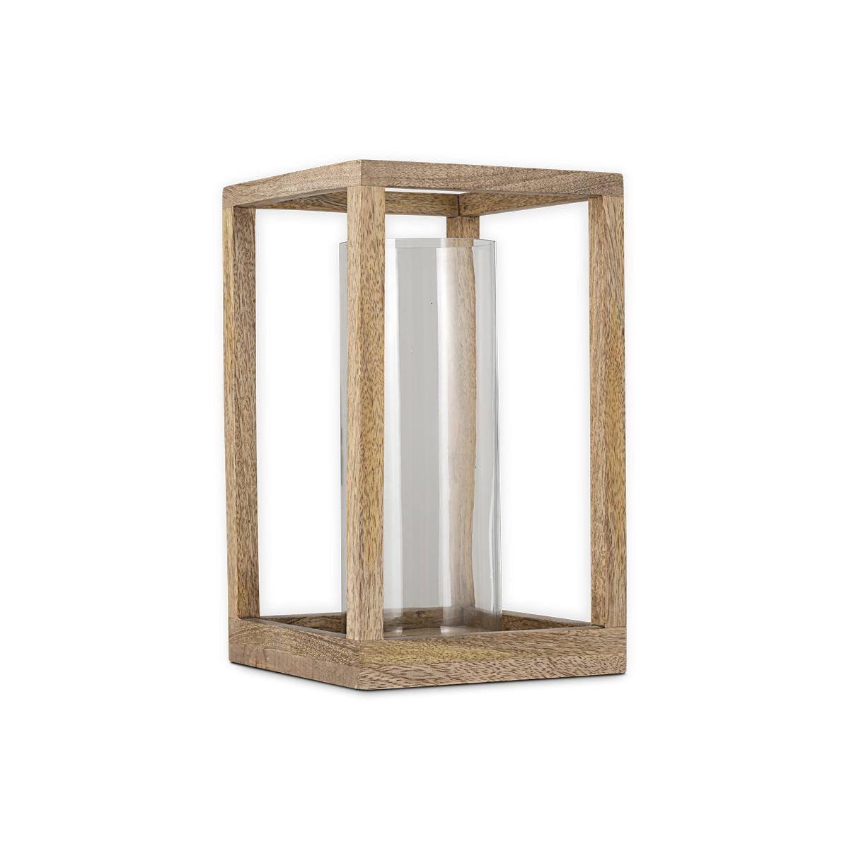nkuku Sanora Mango Wood Lantern | Candles Holders & Lanterns | Natural | Large – image 6