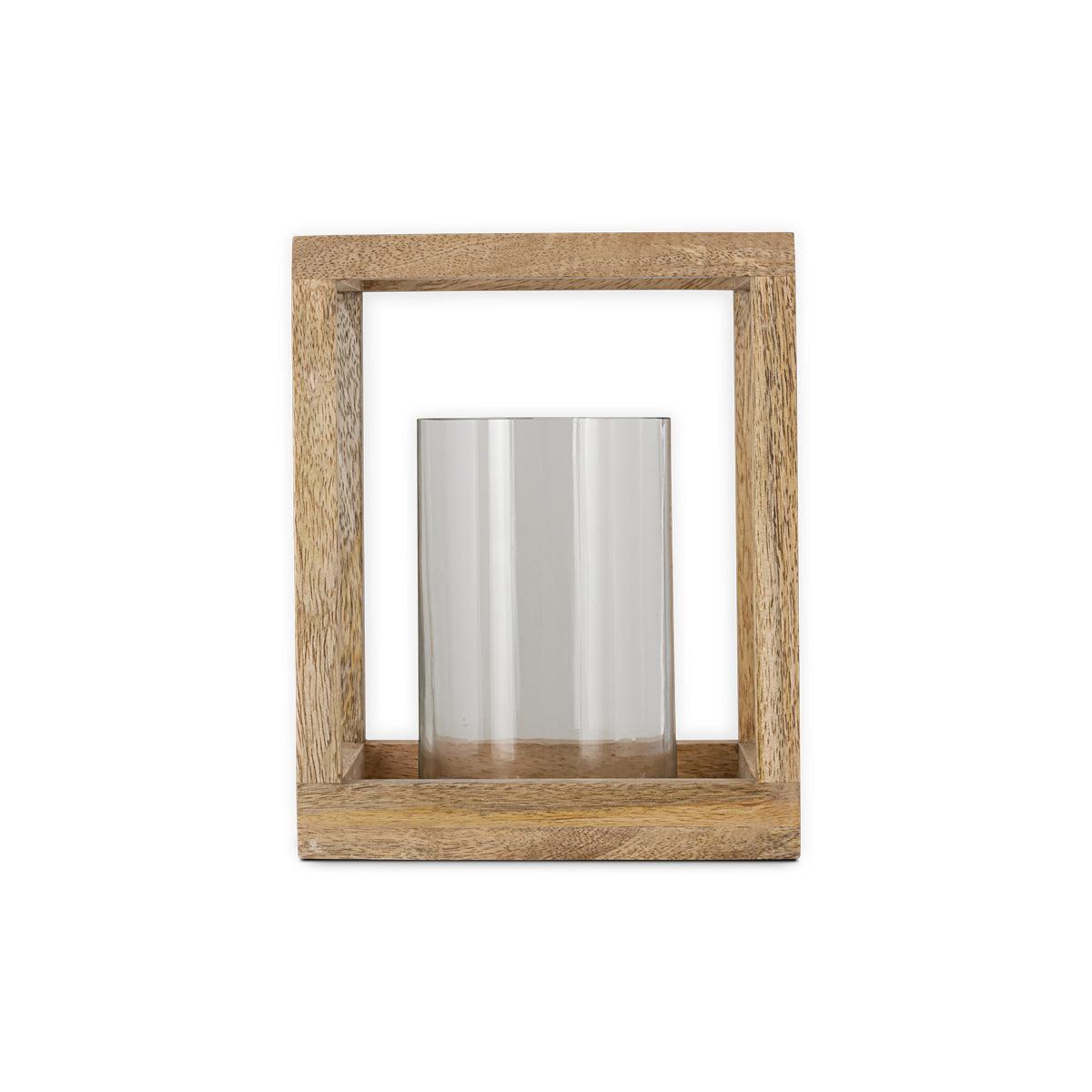 nkuku Sanora Mango Wood Lantern | Candles Holders & Lanterns | Natural | Large – image 7