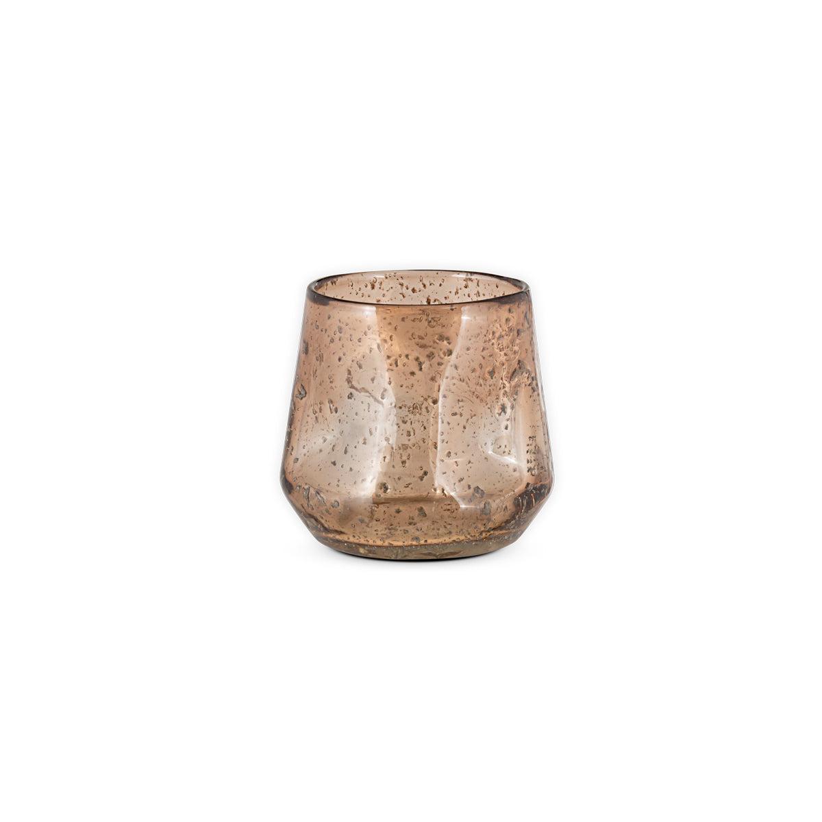 nkuku Linora Recycled Glass Tealight Holder | Candles Holders & Lanterns | Terracotta | Large – image 5