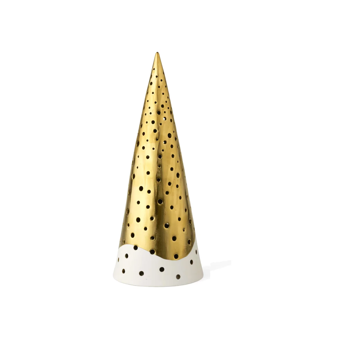 Kähler Nobili candle holder large Gold-white – image 1
