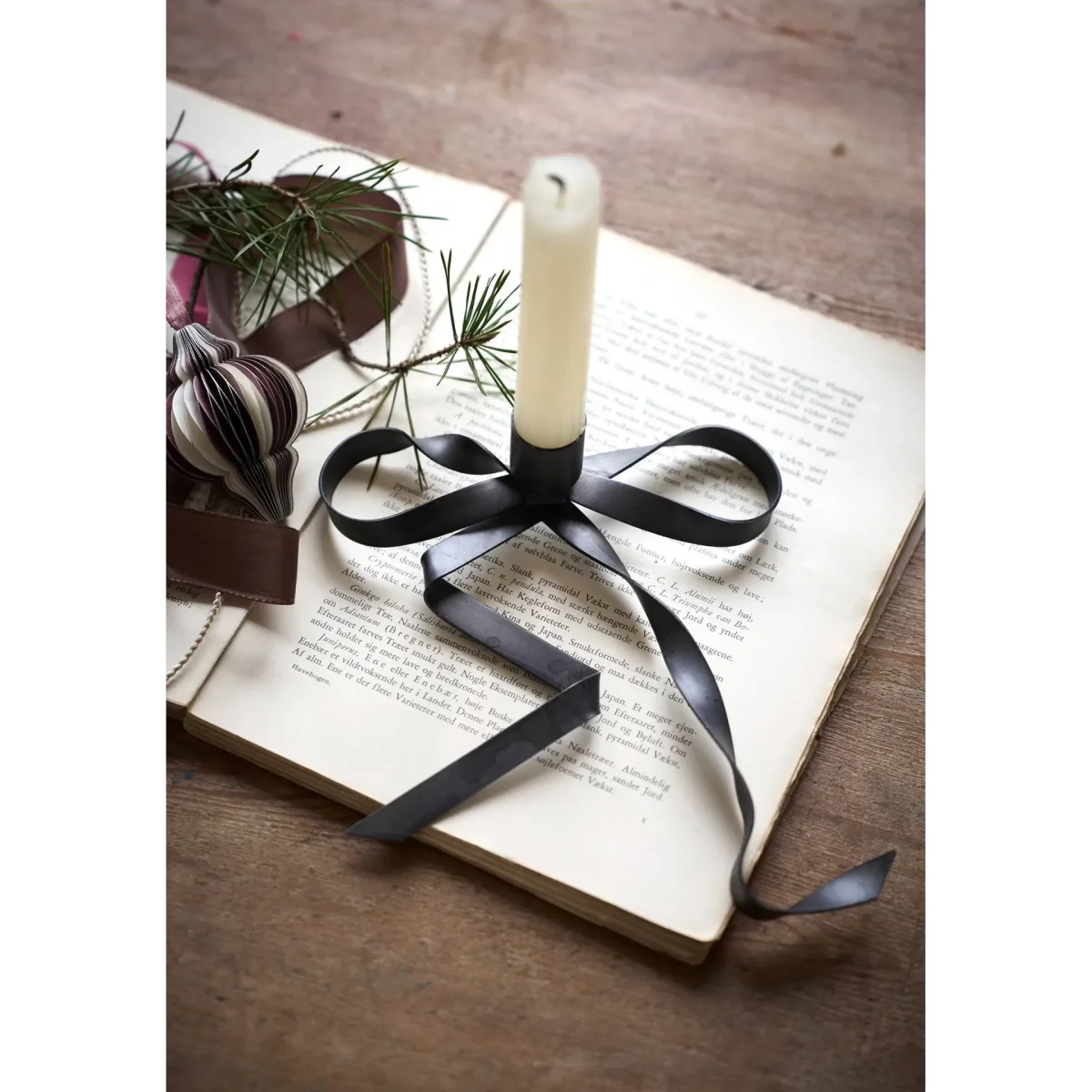Lene Bjerre Bovinne candleholder Grey 15x15x4.5 cm – image 3