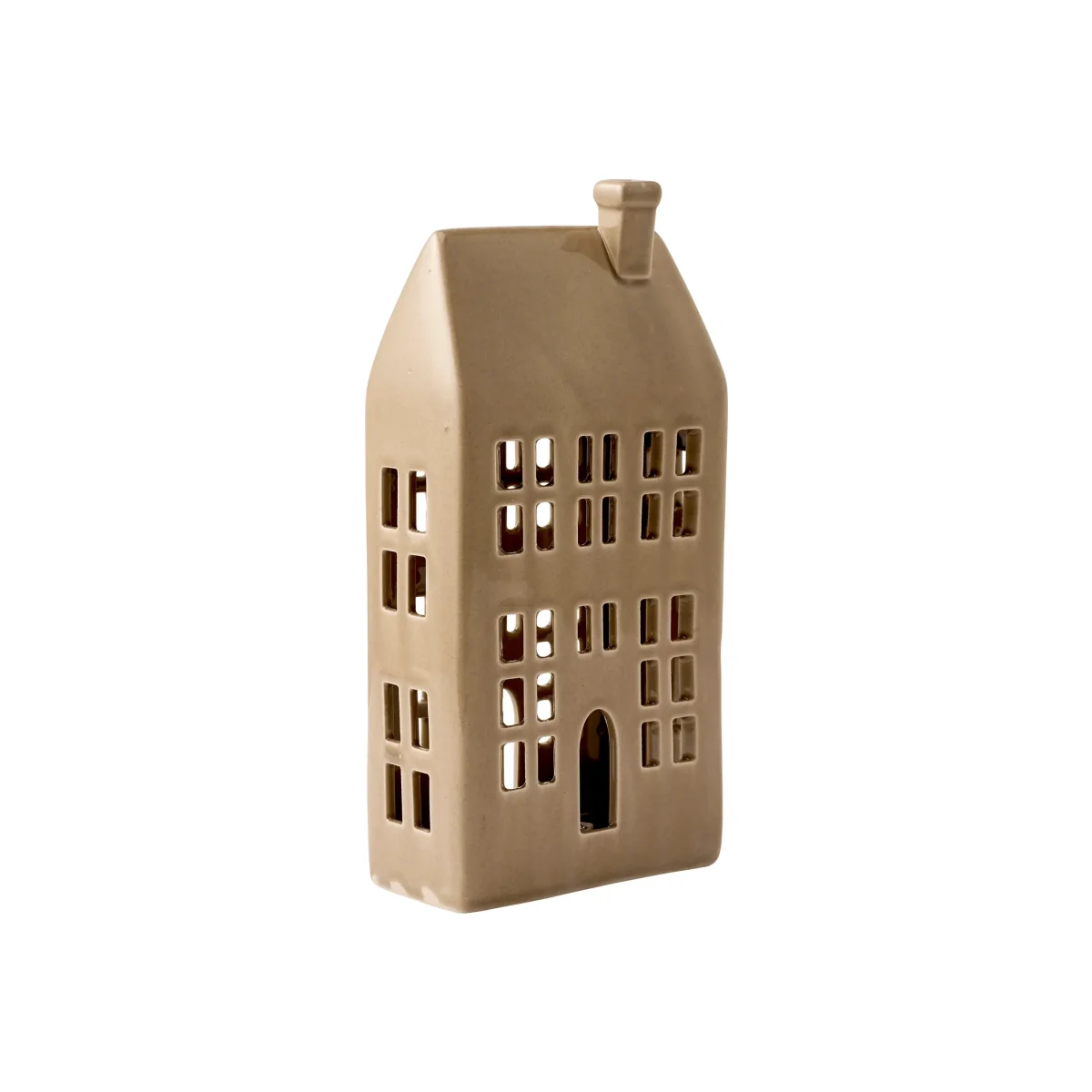 Lene Bjerre Mythel tealight holder Linen 10.5x5.8x21.4 cm