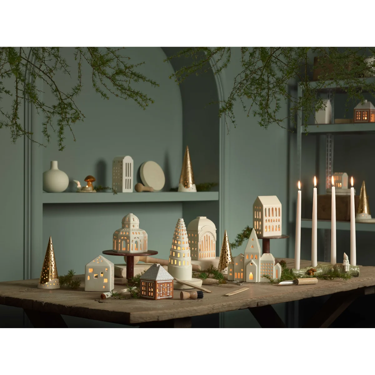 Kähler Gingerbread candle holder 15 cm Brown – image 5