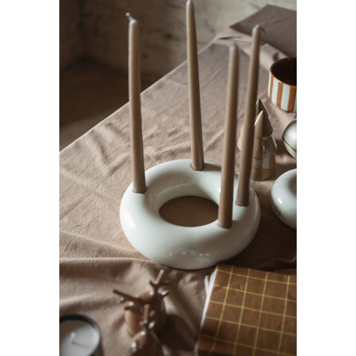 DBKD Float candle holder Shiny cream – image 2
