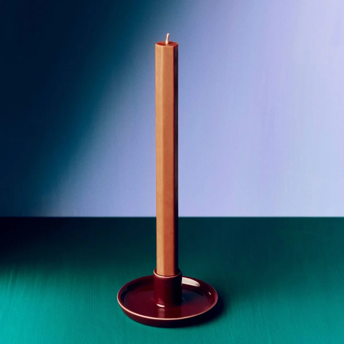HAY Disc candleholder Chestnut brown small Ø10x4.8 cm – image 2