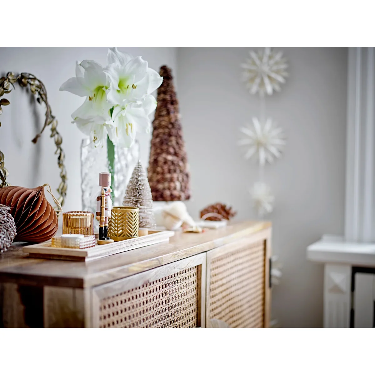 Bloomingville Sanga tray with candle holder Christmas 6 pieces Brown – image 2